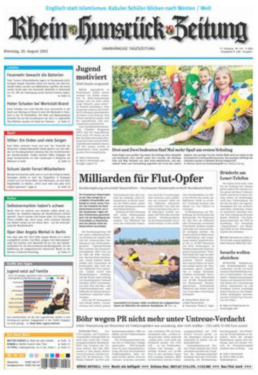 Rhein-Hunsrück-Zeitung vom Dienstag, 20.08.2002