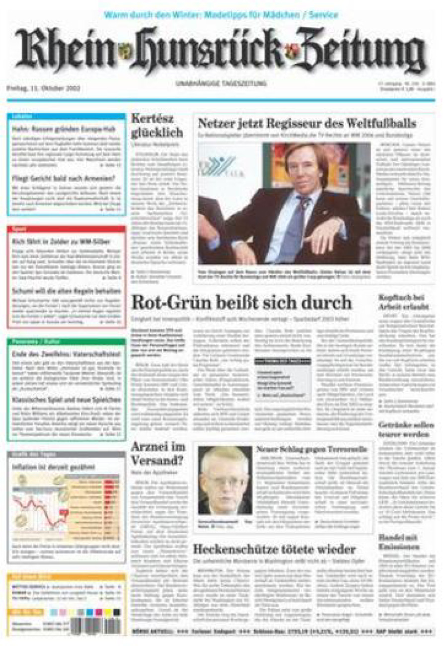 Rhein-Hunsrück-Zeitung vom Freitag, 11.10.2002