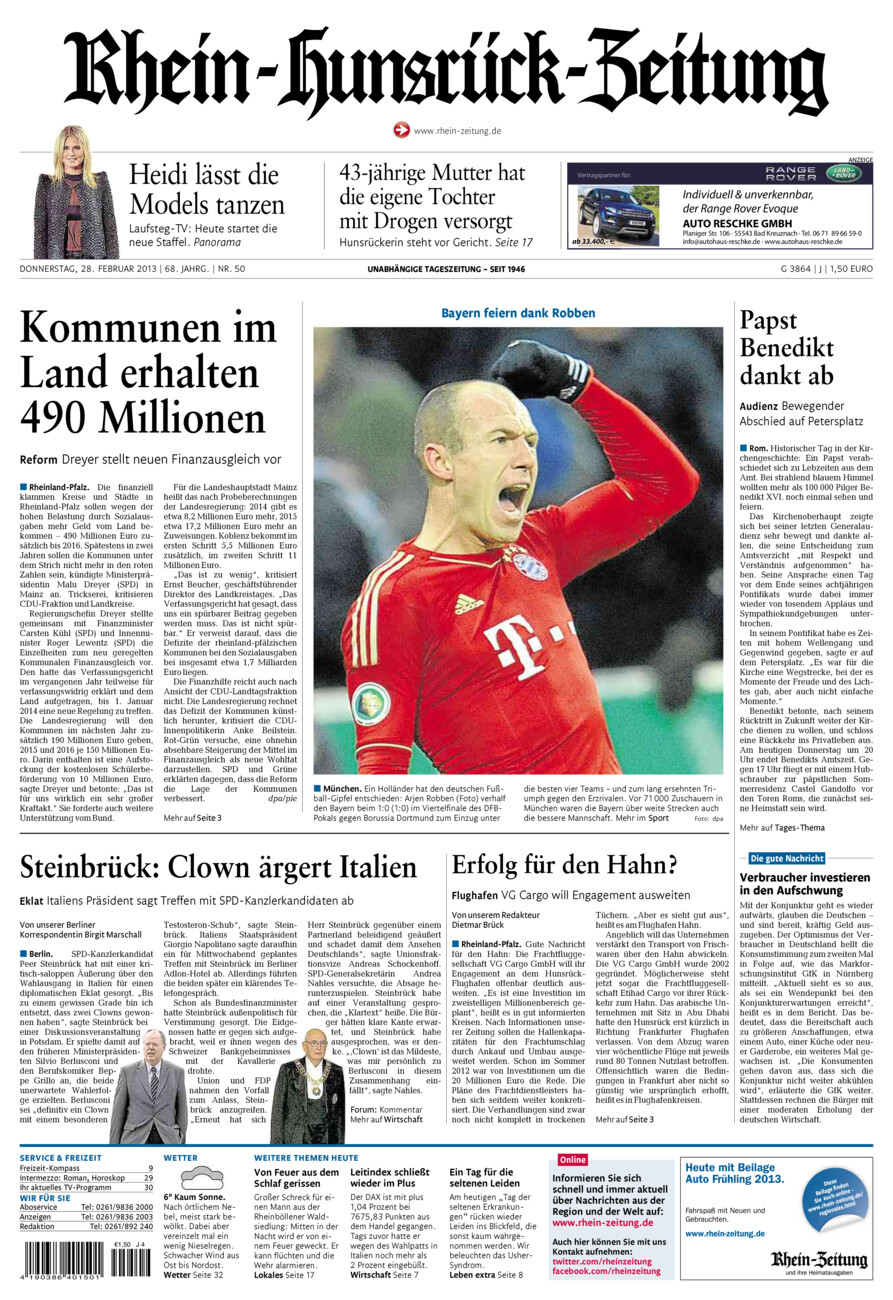 Rhein-Hunsrück-Zeitung vom Donnerstag, 28.02.2013