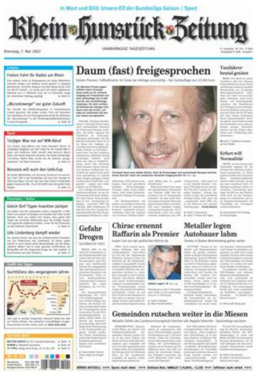 Rhein-Hunsrück-Zeitung vom Dienstag, 07.05.2002