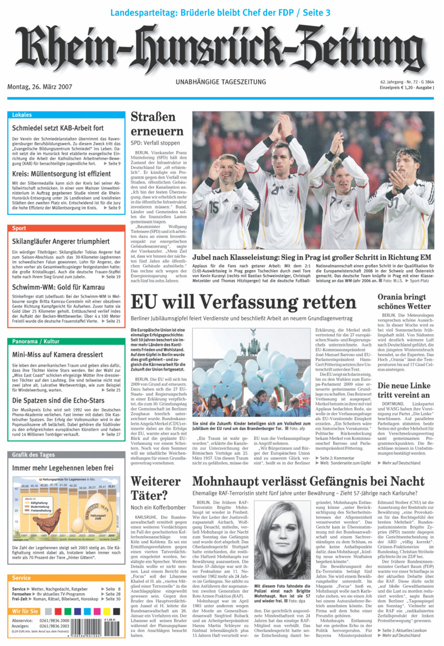 Rhein-Hunsrück-Zeitung vom Montag, 26.03.2007