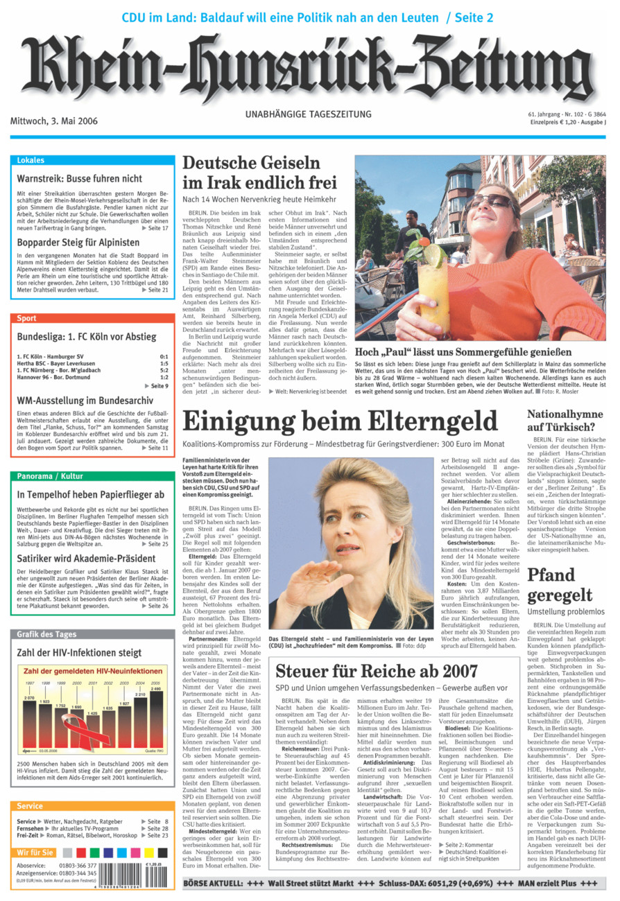 Rhein-Hunsrück-Zeitung vom Mittwoch, 03.05.2006