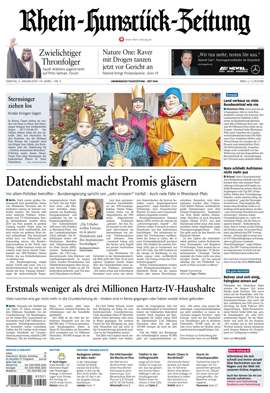 Rhein-Hunsrück-Zeitung vom Samstag, 05.01.2019
