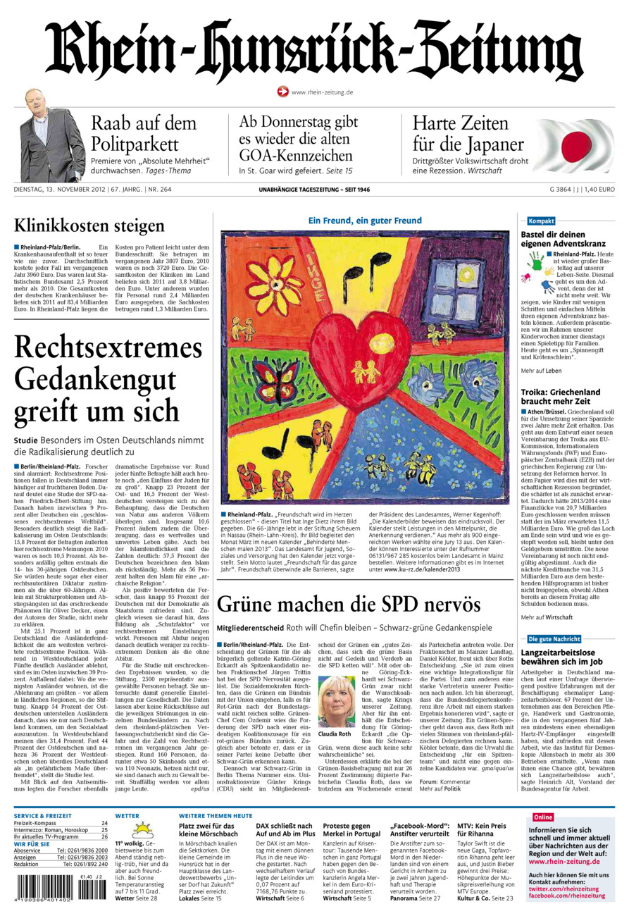 Rhein-Hunsrück-Zeitung vom Dienstag, 13.11.2012
