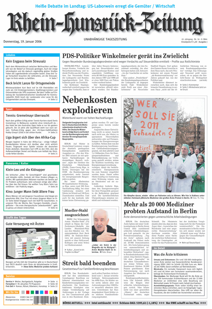 Rhein-Hunsrück-Zeitung vom Donnerstag, 19.01.2006