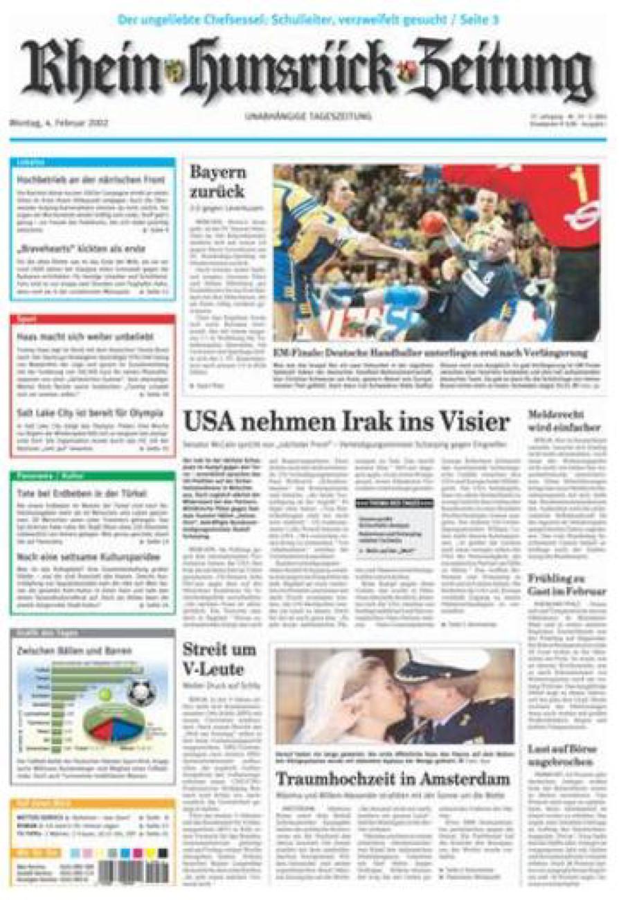 Rhein-Hunsrück-Zeitung vom Montag, 04.02.2002