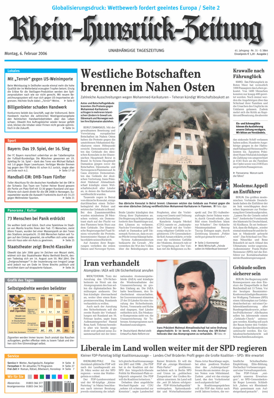 Rhein-Hunsrück-Zeitung vom Montag, 06.02.2006