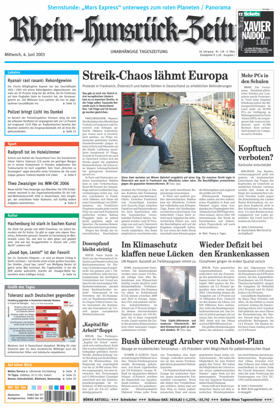 Rhein-Hunsrück-Zeitung vom Mittwoch, 04.06.2003