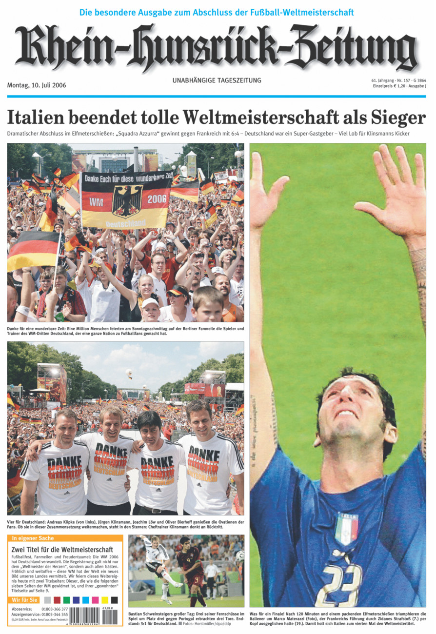 Rhein-Hunsrück-Zeitung vom Montag, 10.07.2006
