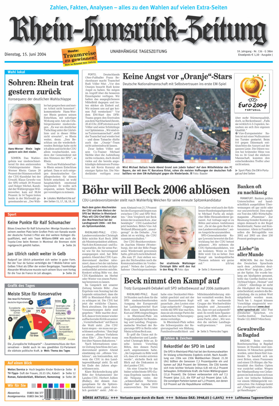 Rhein-Hunsrück-Zeitung vom Dienstag, 15.06.2004