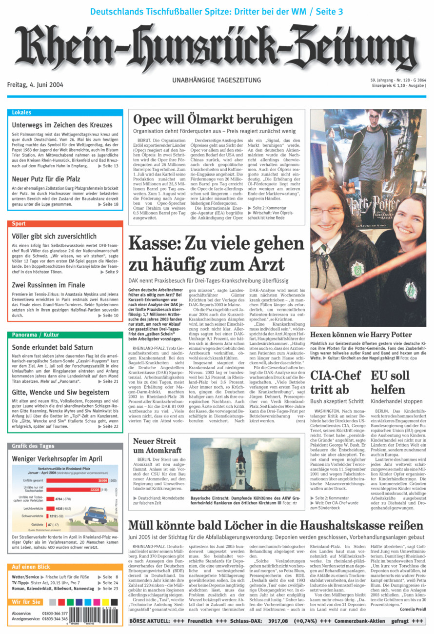 Rhein-Hunsrück-Zeitung vom Freitag, 04.06.2004