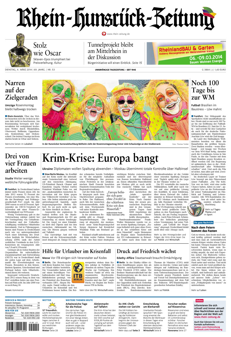 Rhein-Hunsrück-Zeitung vom Dienstag, 04.03.2014