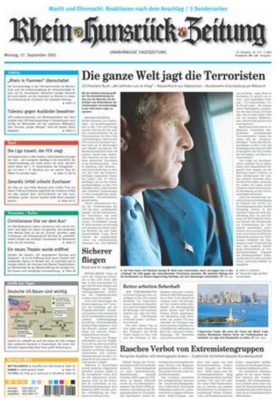 Rhein-Hunsrück-Zeitung vom Montag, 17.09.2001