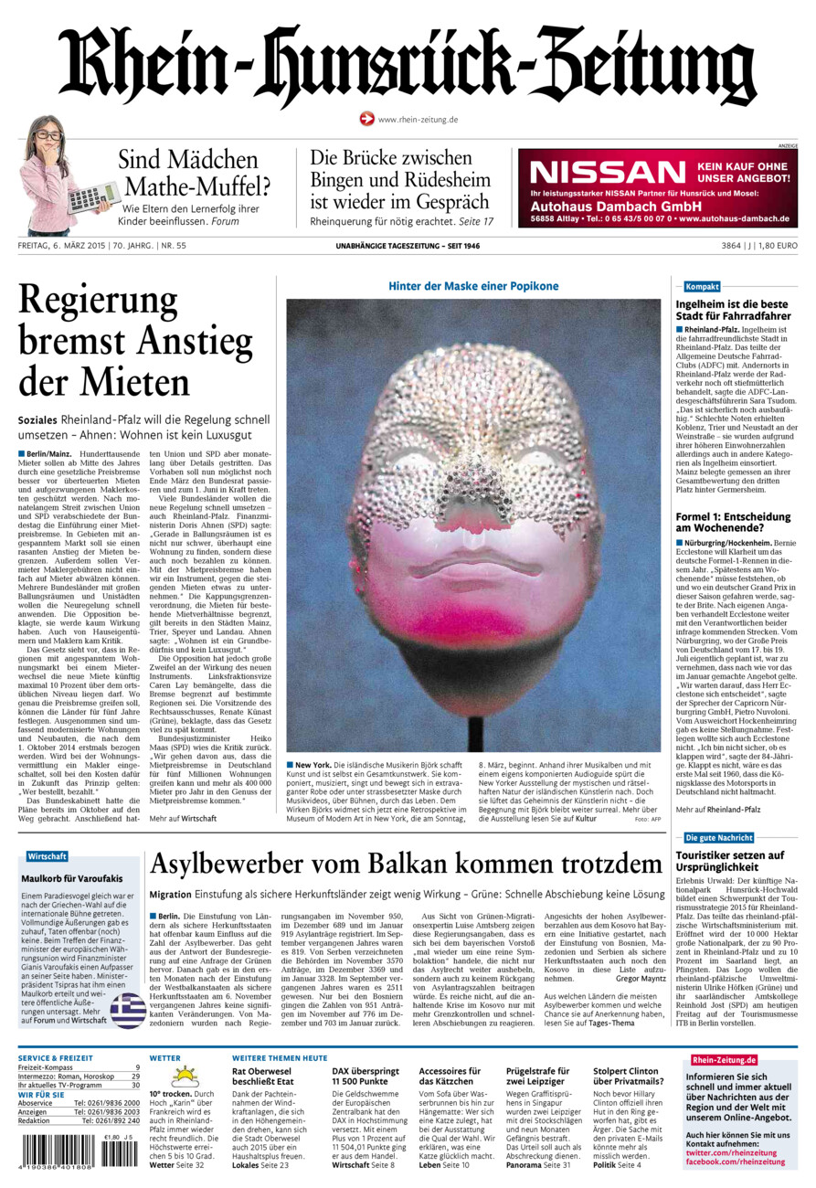 Rhein-Hunsrück-Zeitung vom Freitag, 06.03.2015