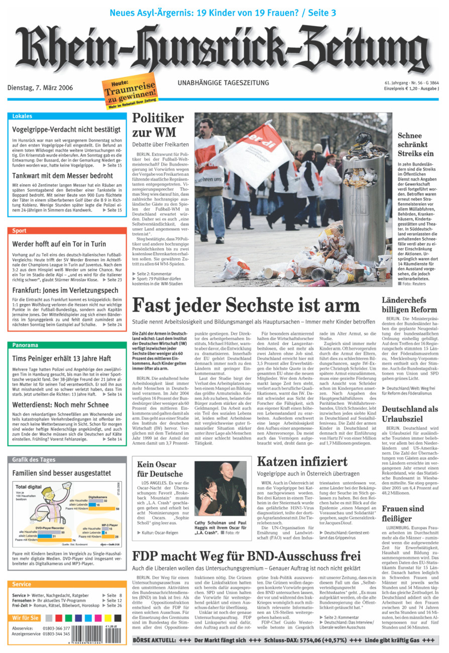 Rhein-Hunsrück-Zeitung vom Dienstag, 07.03.2006