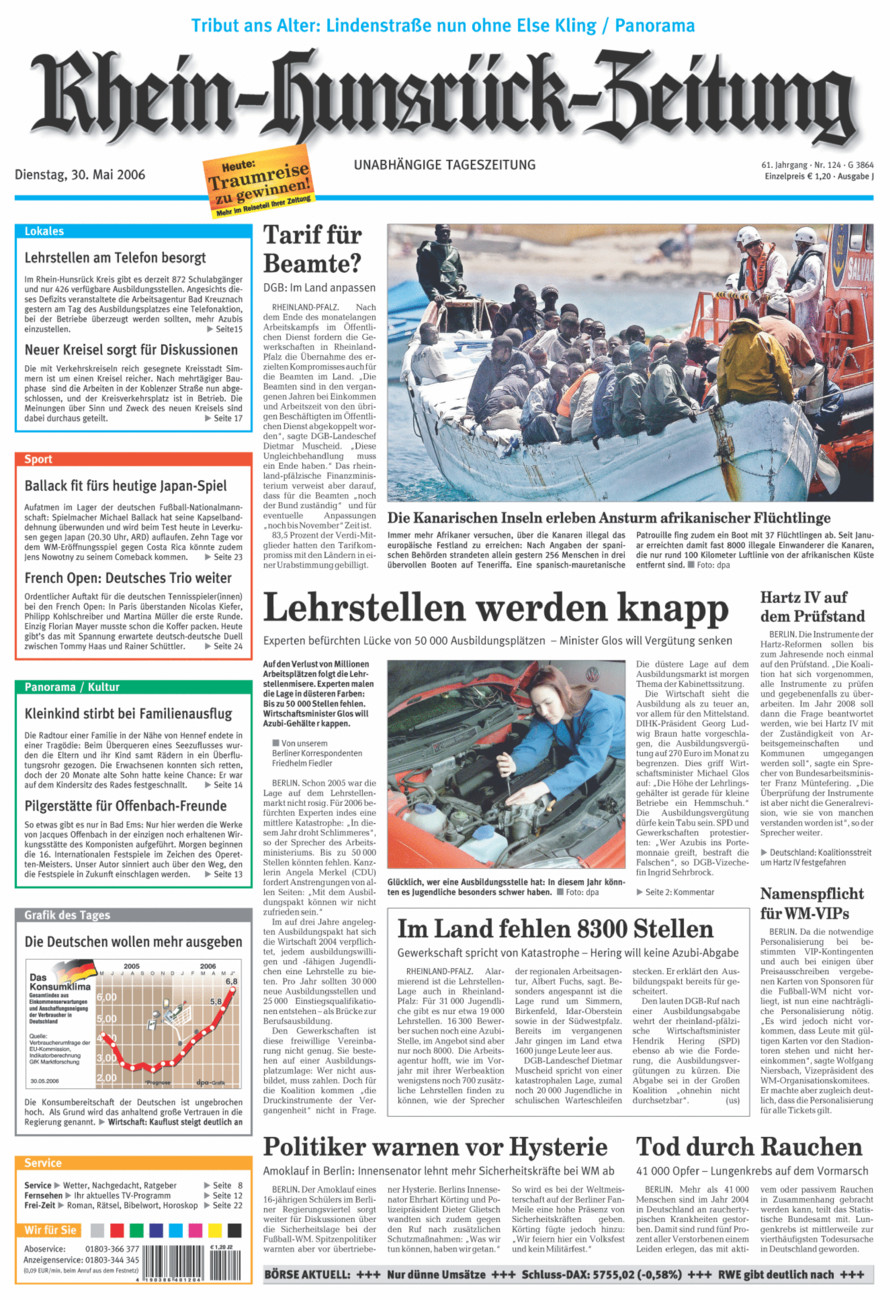 Rhein-Hunsrück-Zeitung vom Dienstag, 30.05.2006