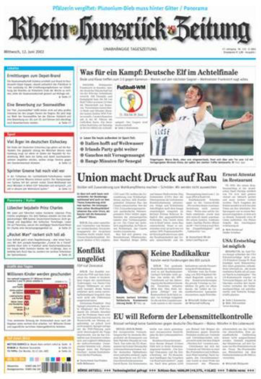 Rhein-Hunsrück-Zeitung vom Mittwoch, 12.06.2002