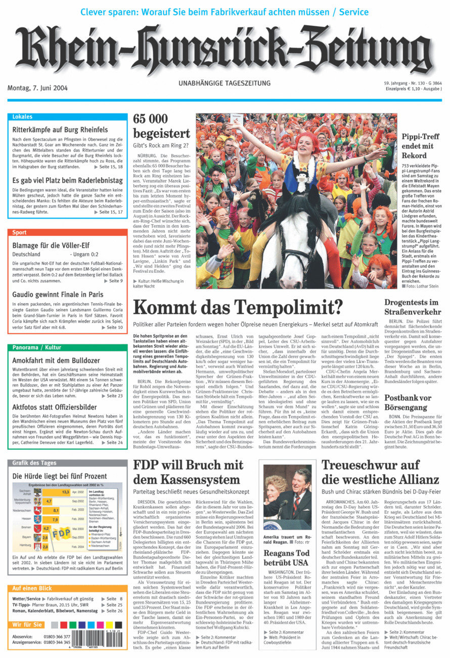 Rhein-Hunsrück-Zeitung vom Montag, 07.06.2004