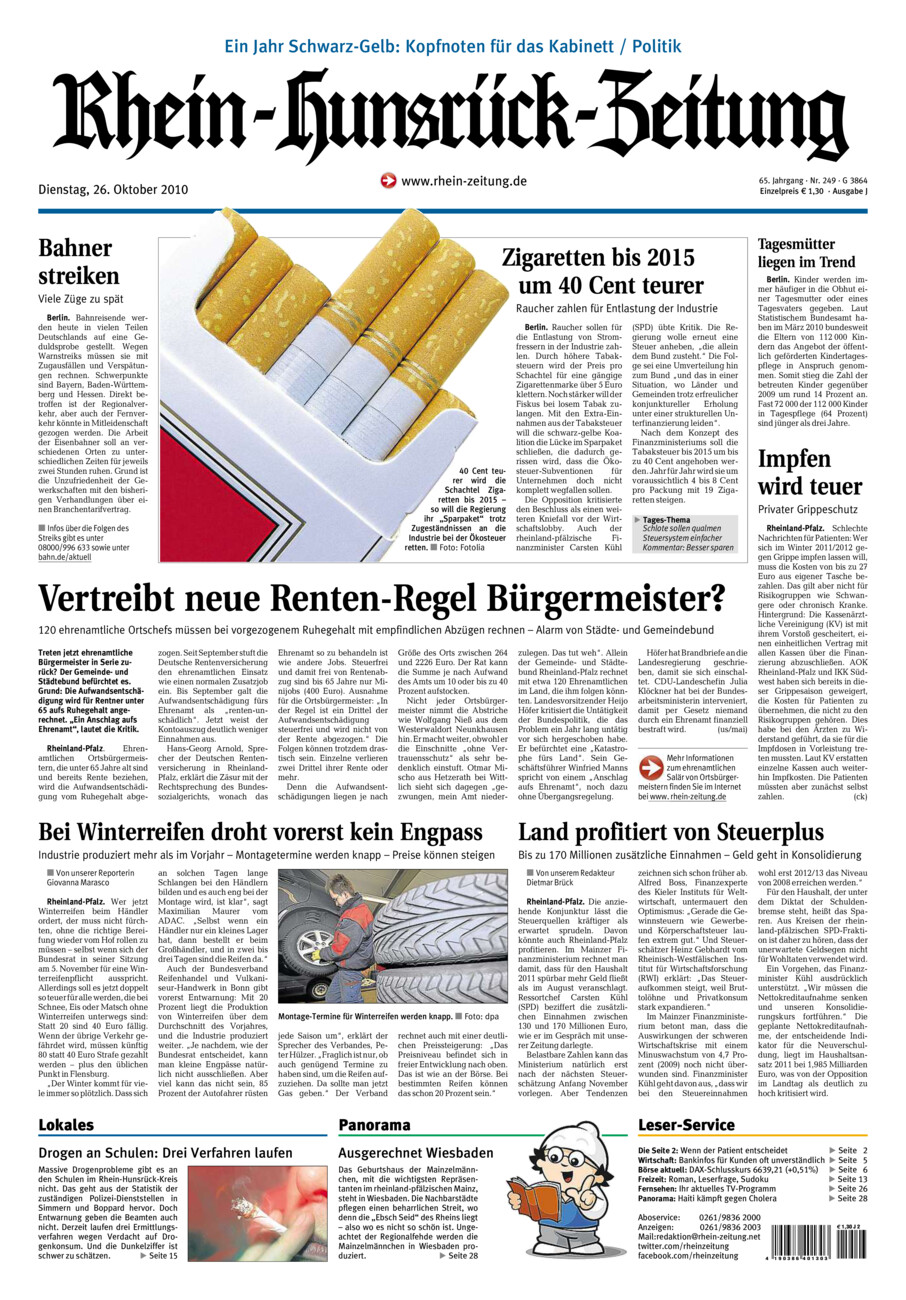 Rhein-Hunsrück-Zeitung vom Dienstag, 26.10.2010
