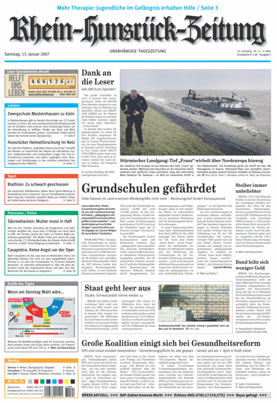 Rhein-Hunsrück-Zeitung vom Samstag, 13.01.2007