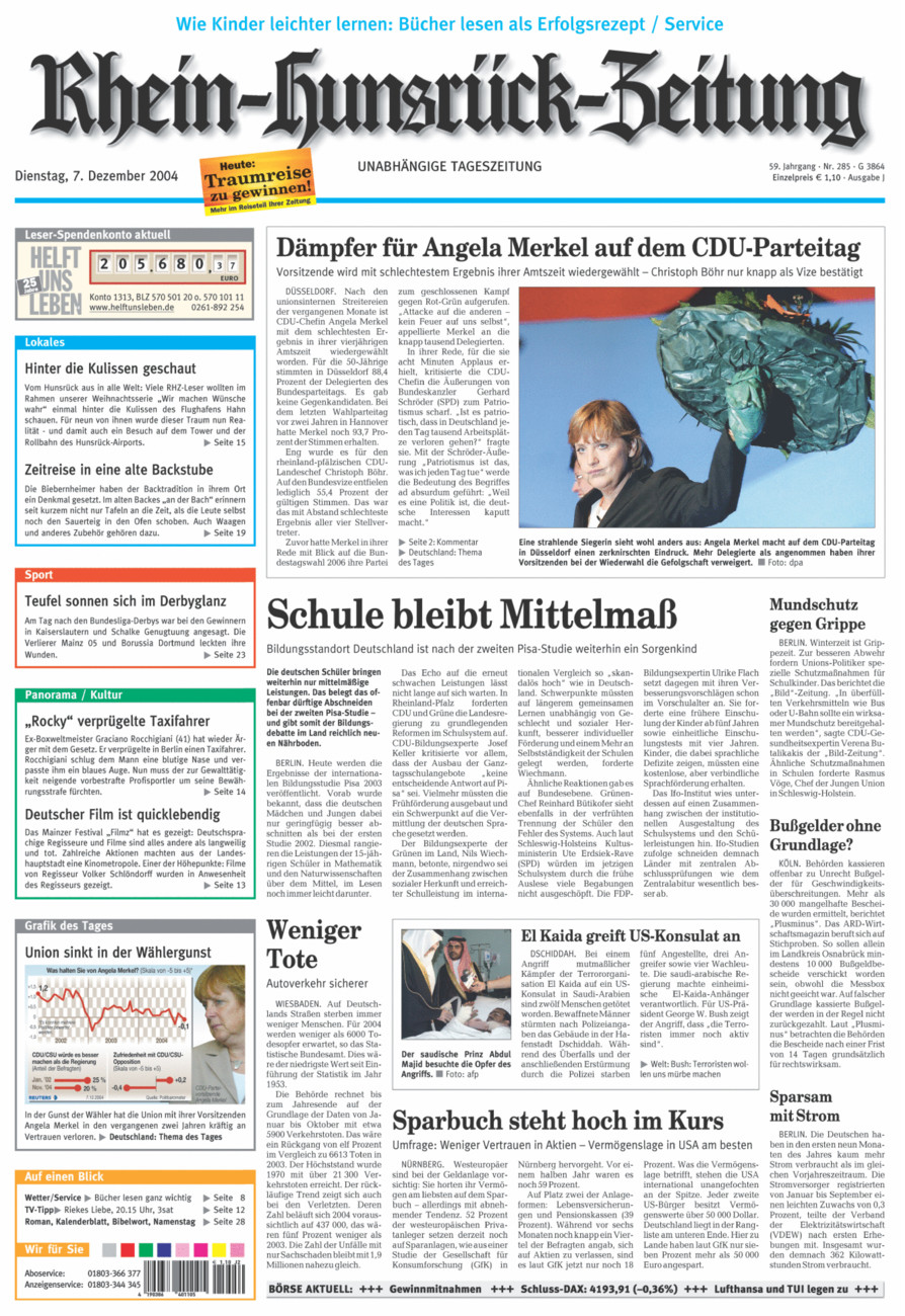 Rhein-Hunsrück-Zeitung vom Dienstag, 07.12.2004