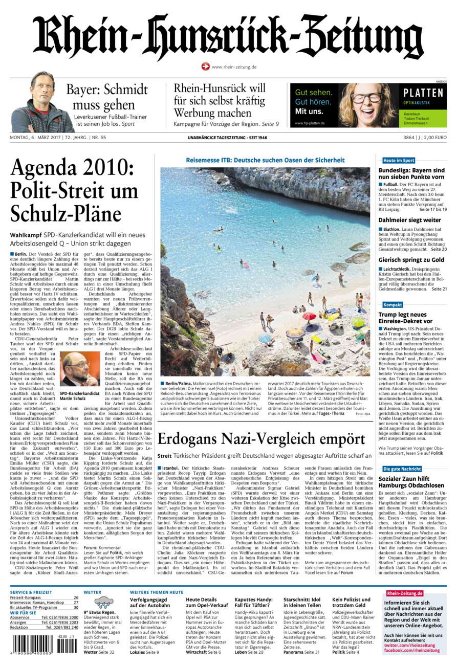 Rhein-Hunsrück-Zeitung vom Montag, 06.03.2017