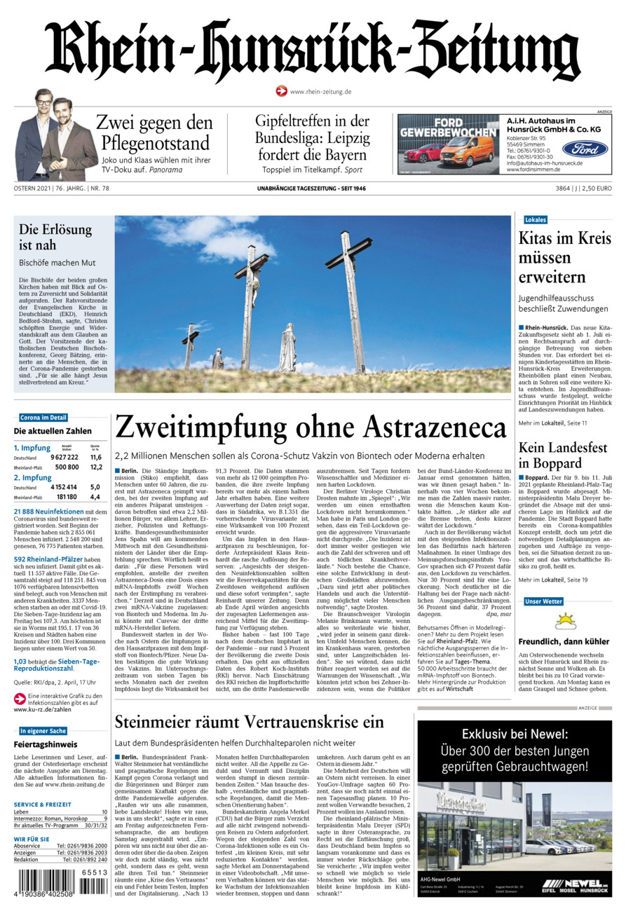 Rhein-Hunsrück-Zeitung vom Samstag, 03.04.2021