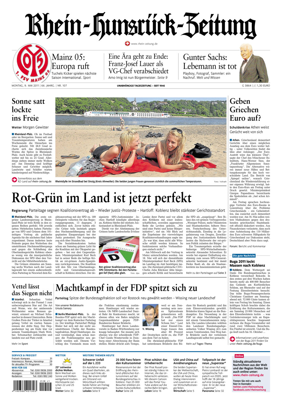 Rhein-Hunsrück-Zeitung vom Montag, 09.05.2011