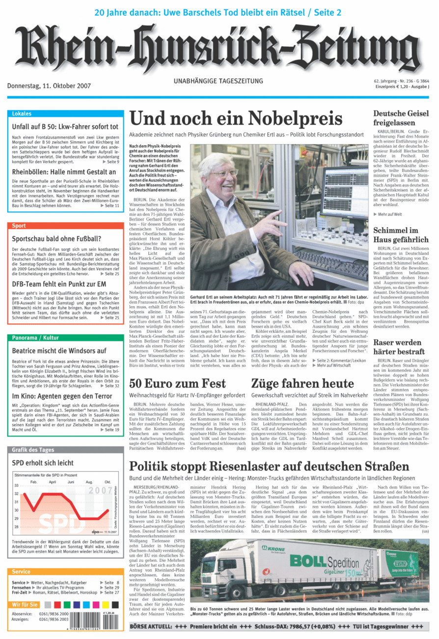 Rhein-Hunsrück-Zeitung vom Donnerstag, 11.10.2007