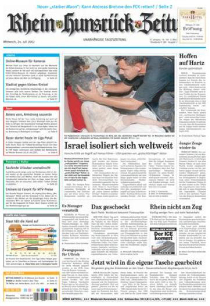 Rhein-Hunsrück-Zeitung vom Mittwoch, 24.07.2002