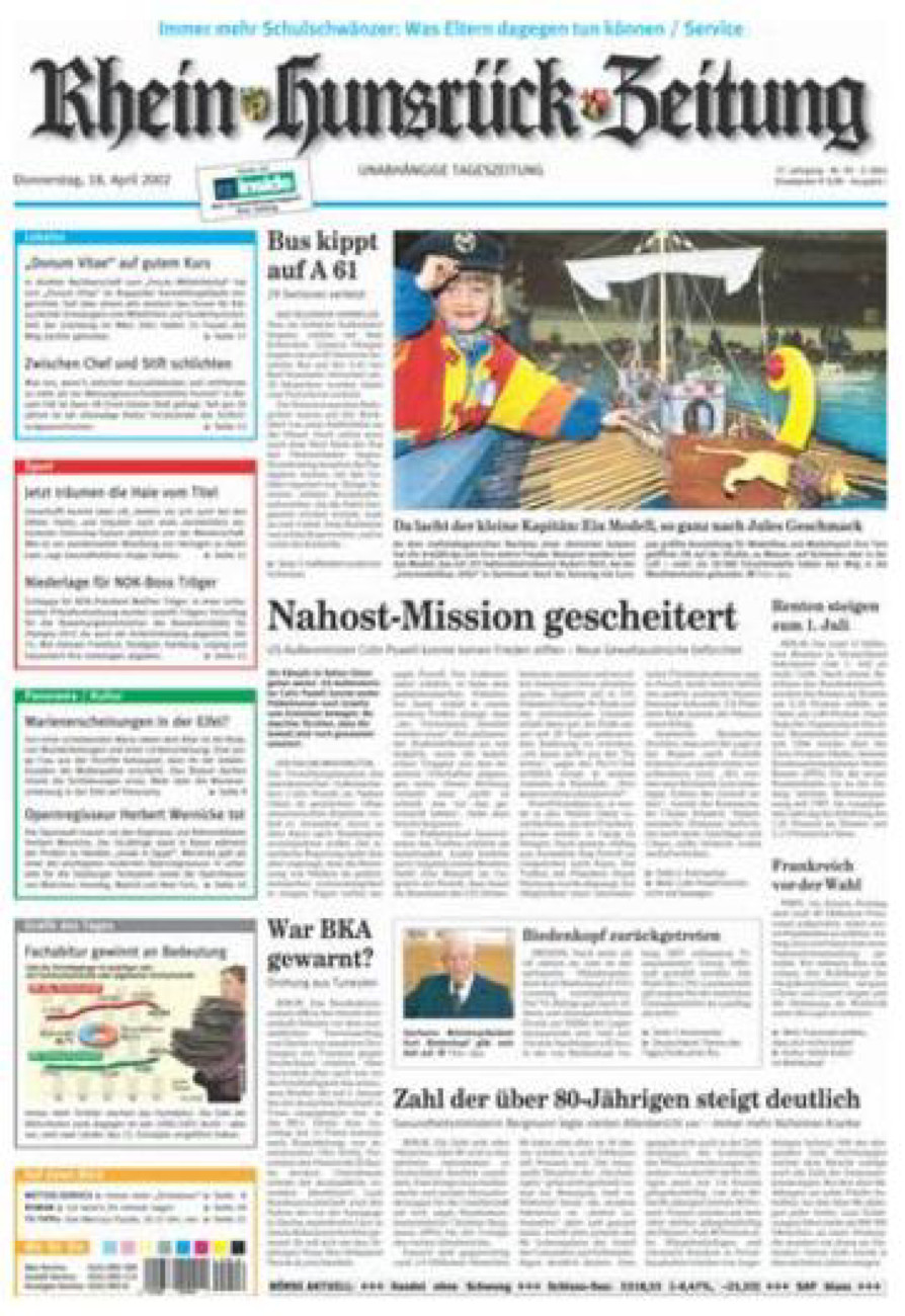 Rhein-Hunsrück-Zeitung vom Donnerstag, 18.04.2002