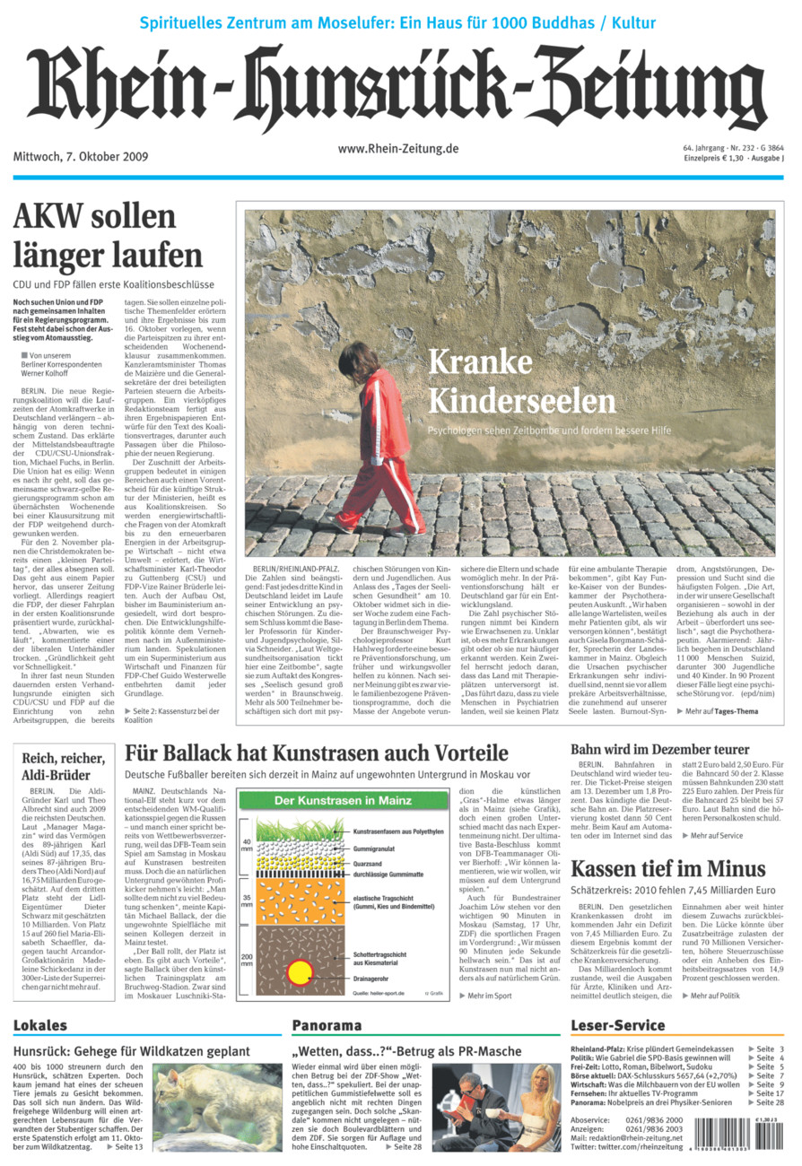 Rhein-Hunsrück-Zeitung vom Mittwoch, 07.10.2009