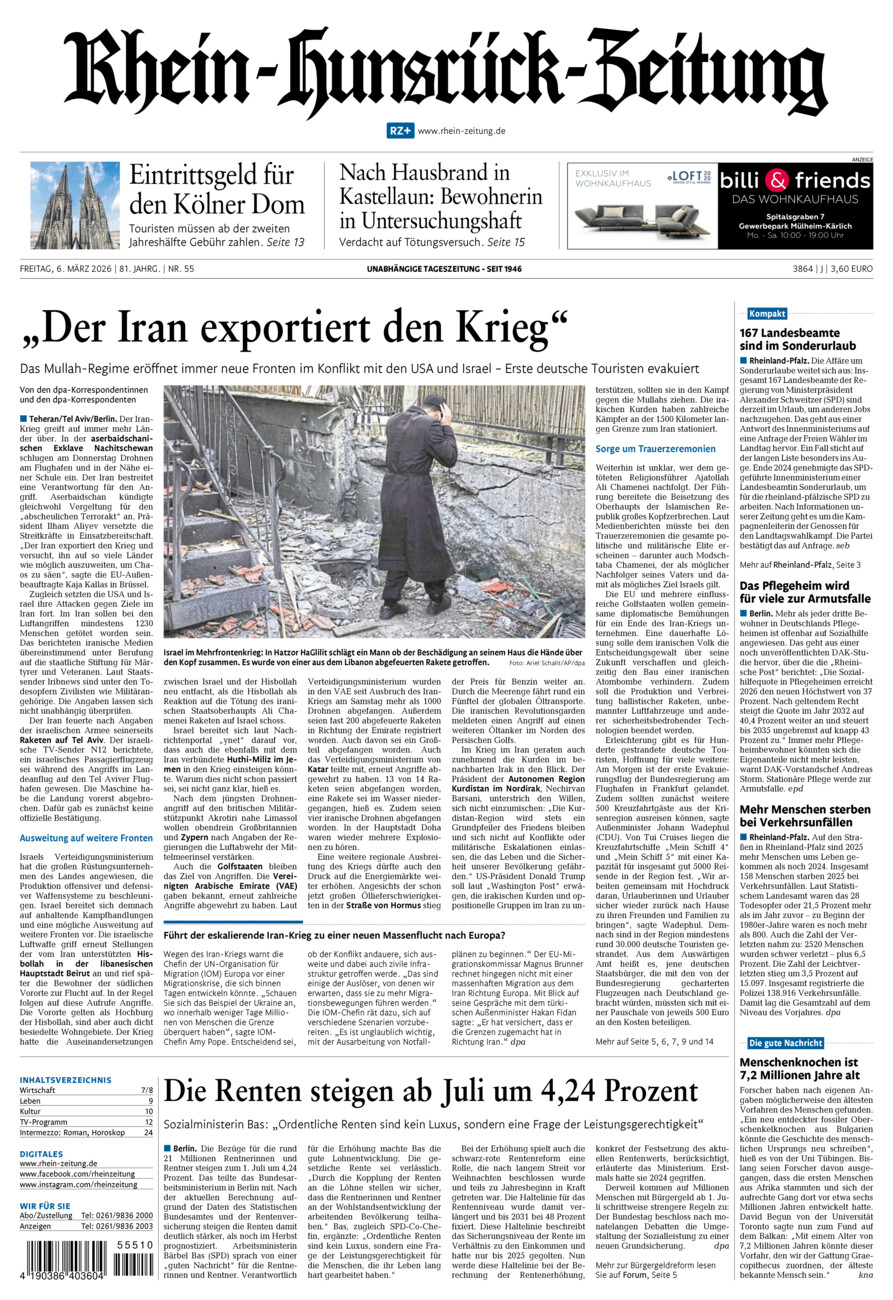 Rhein-Hunsrück-Zeitung vom Freitag, 06.03.2026