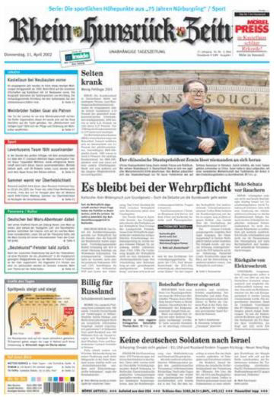 Rhein-Hunsrück-Zeitung vom Donnerstag, 11.04.2002