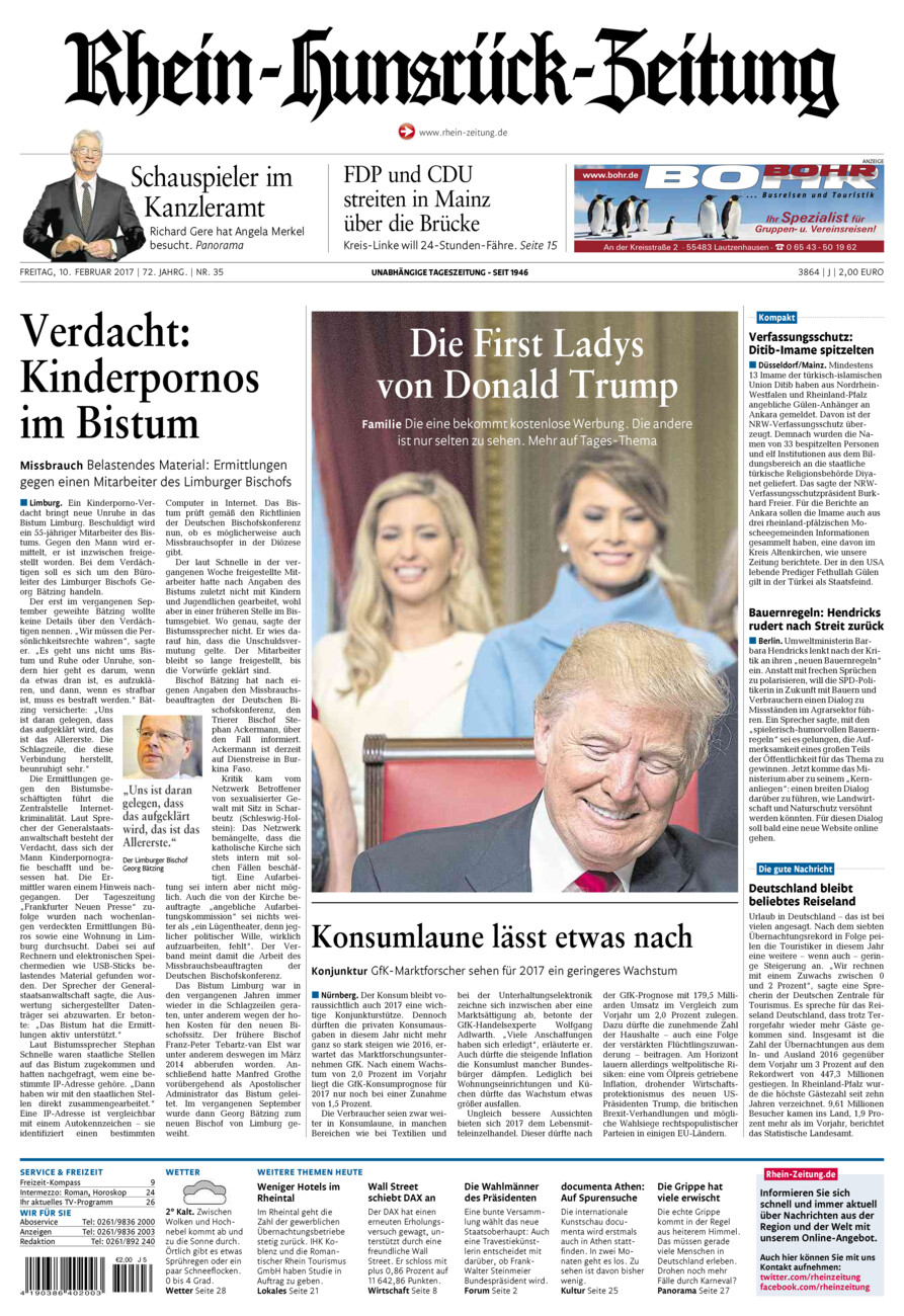 Rhein-Hunsrück-Zeitung vom Freitag, 10.02.2017