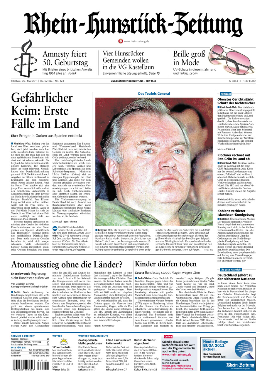 Rhein-Hunsrück-Zeitung vom Freitag, 27.05.2011