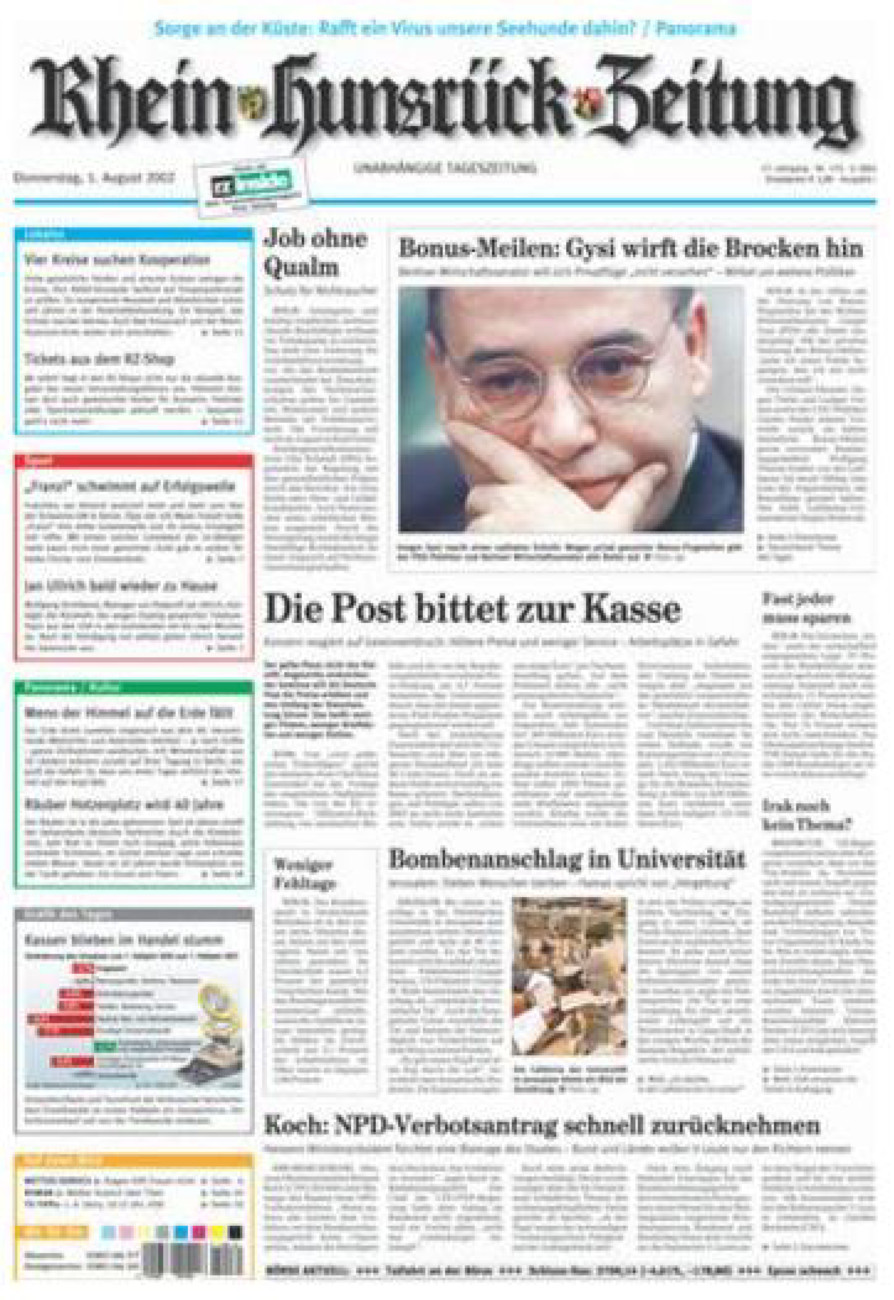 Rhein-Hunsrück-Zeitung vom Donnerstag, 01.08.2002