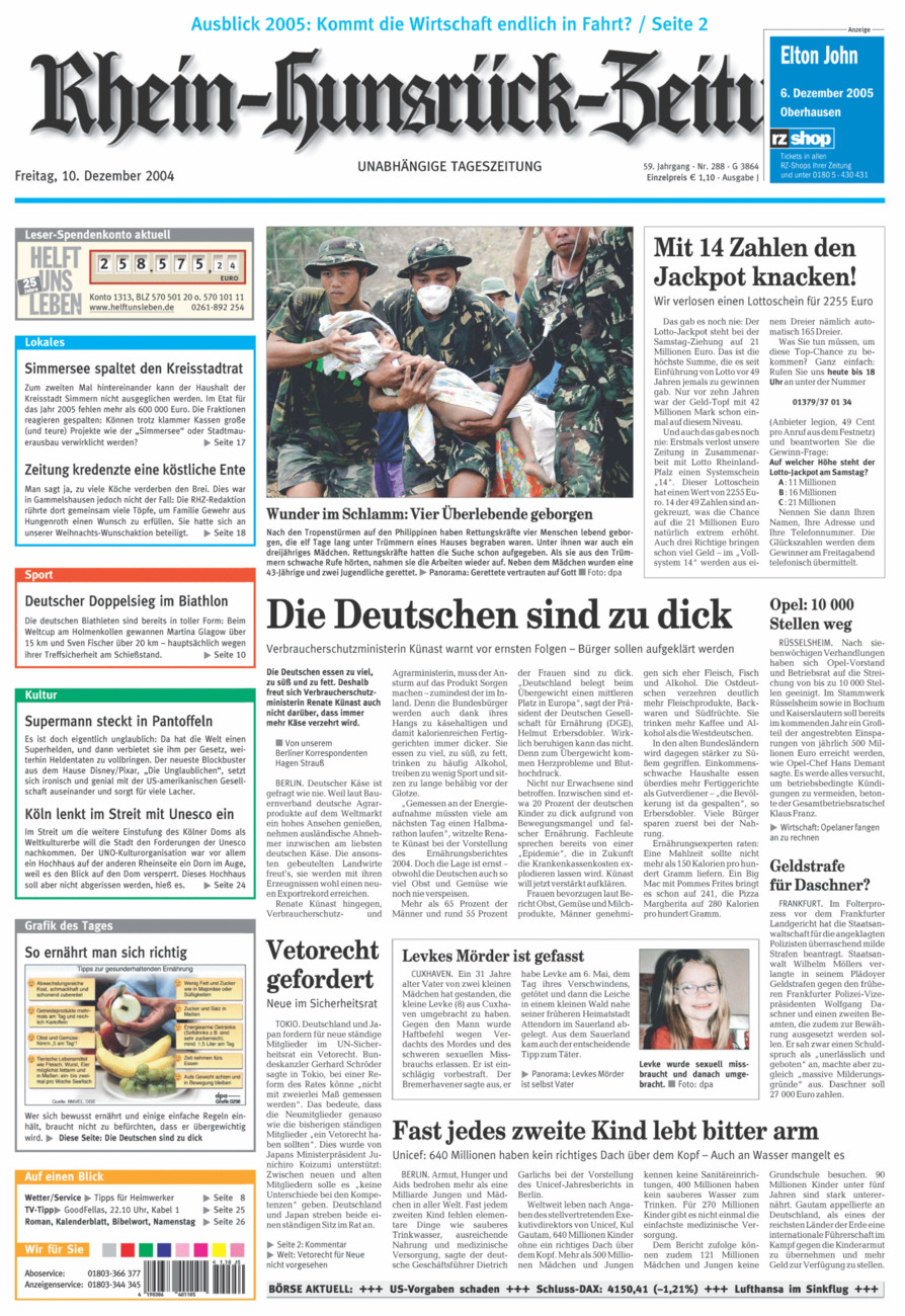 Rhein-Hunsrück-Zeitung vom Freitag, 10.12.2004