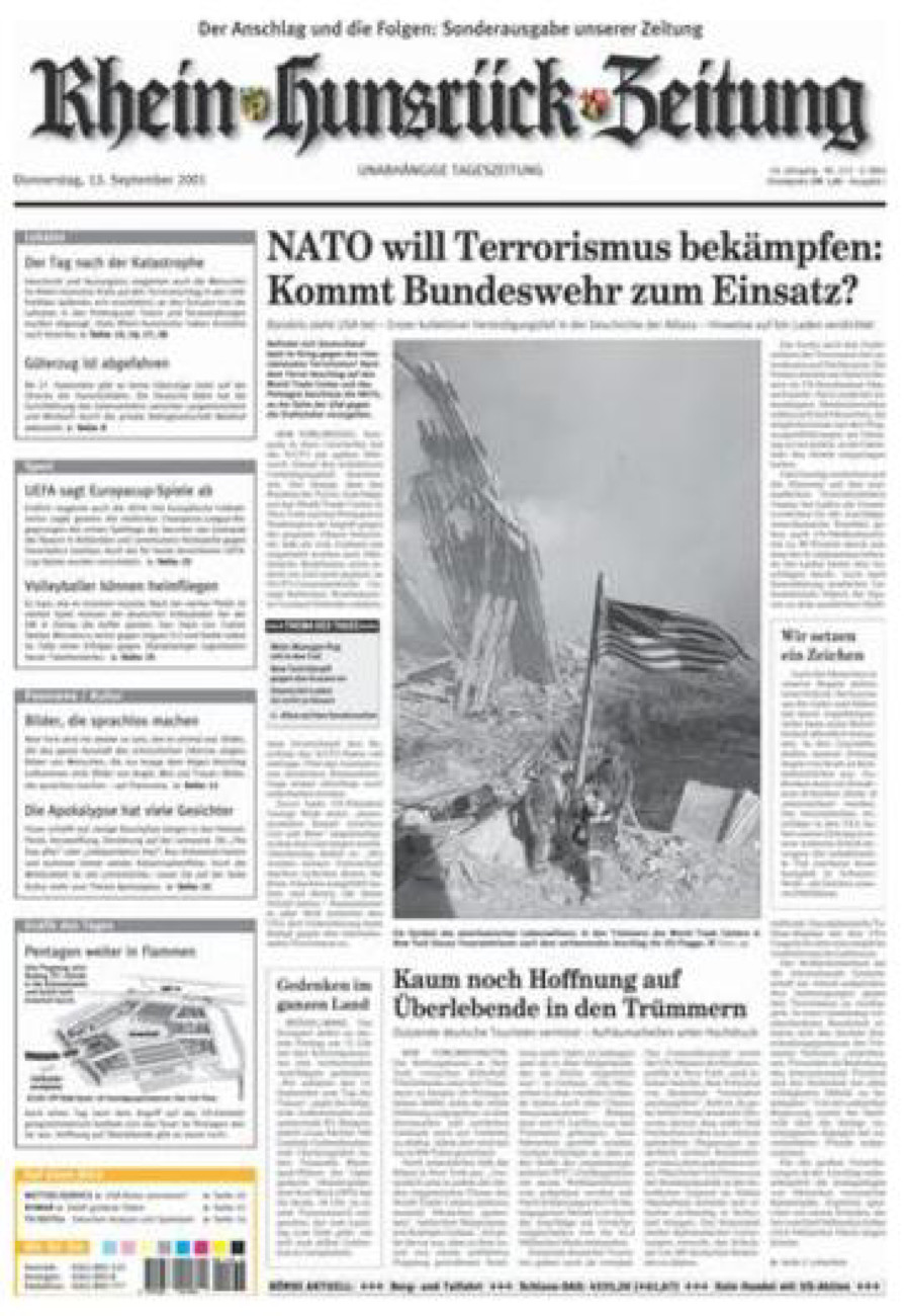 Rhein-Hunsrück-Zeitung vom Donnerstag, 13.09.2001