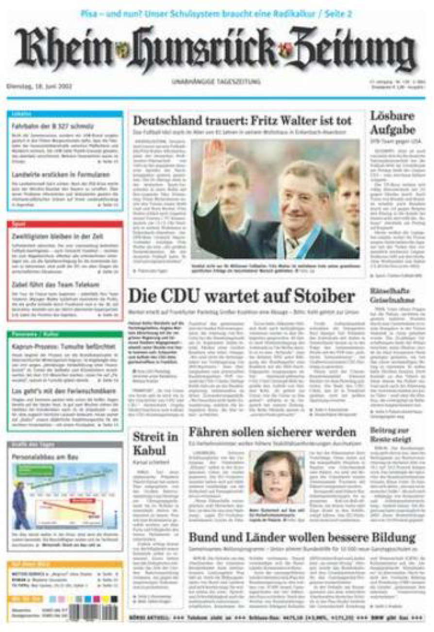 Rhein-Hunsrück-Zeitung vom Dienstag, 18.06.2002
