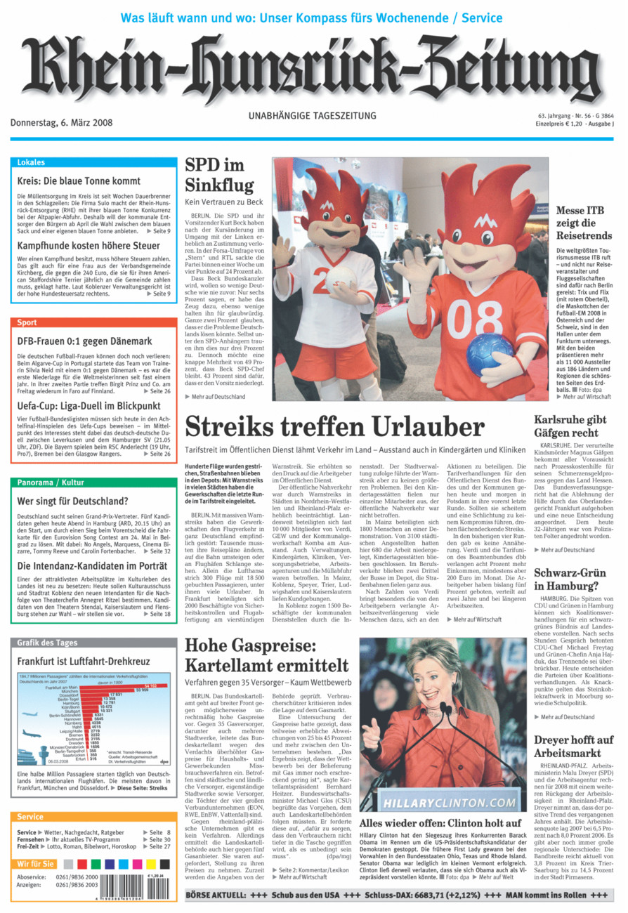Rhein-Hunsrück-Zeitung vom Donnerstag, 06.03.2008