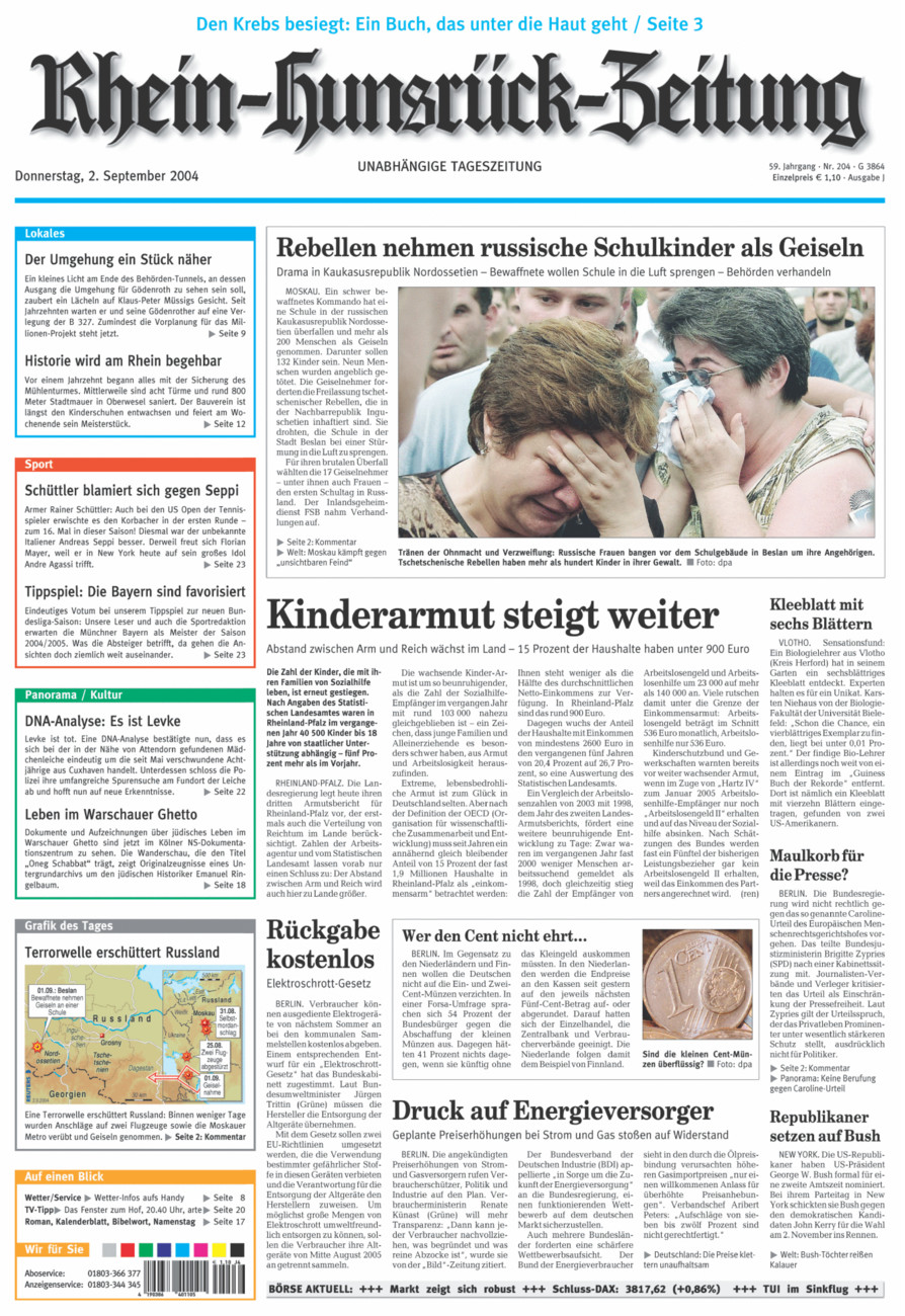 Rhein-Hunsrück-Zeitung vom Donnerstag, 02.09.2004