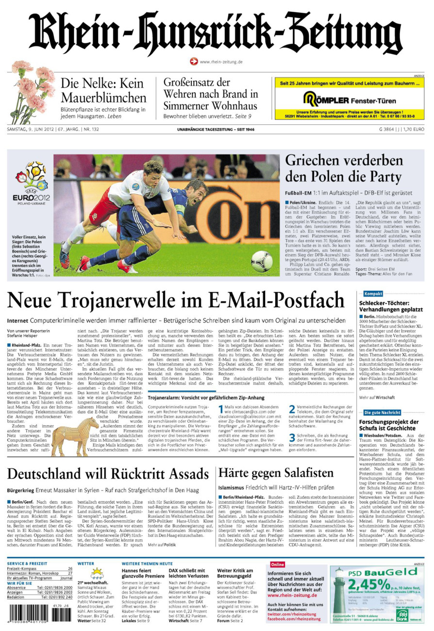 Rhein-Hunsrück-Zeitung vom Samstag, 09.06.2012