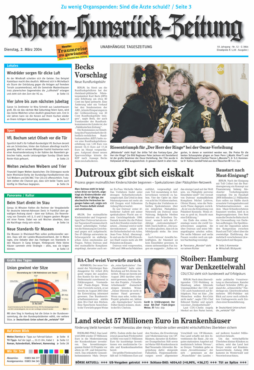 Rhein-Hunsrück-Zeitung vom Dienstag, 02.03.2004