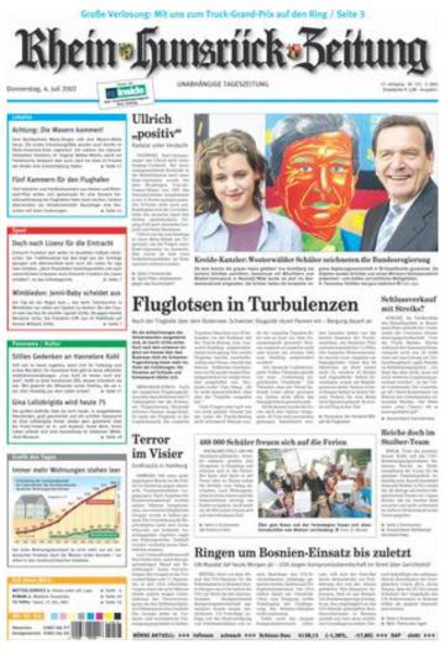 Rhein-Hunsrück-Zeitung vom Donnerstag, 04.07.2002