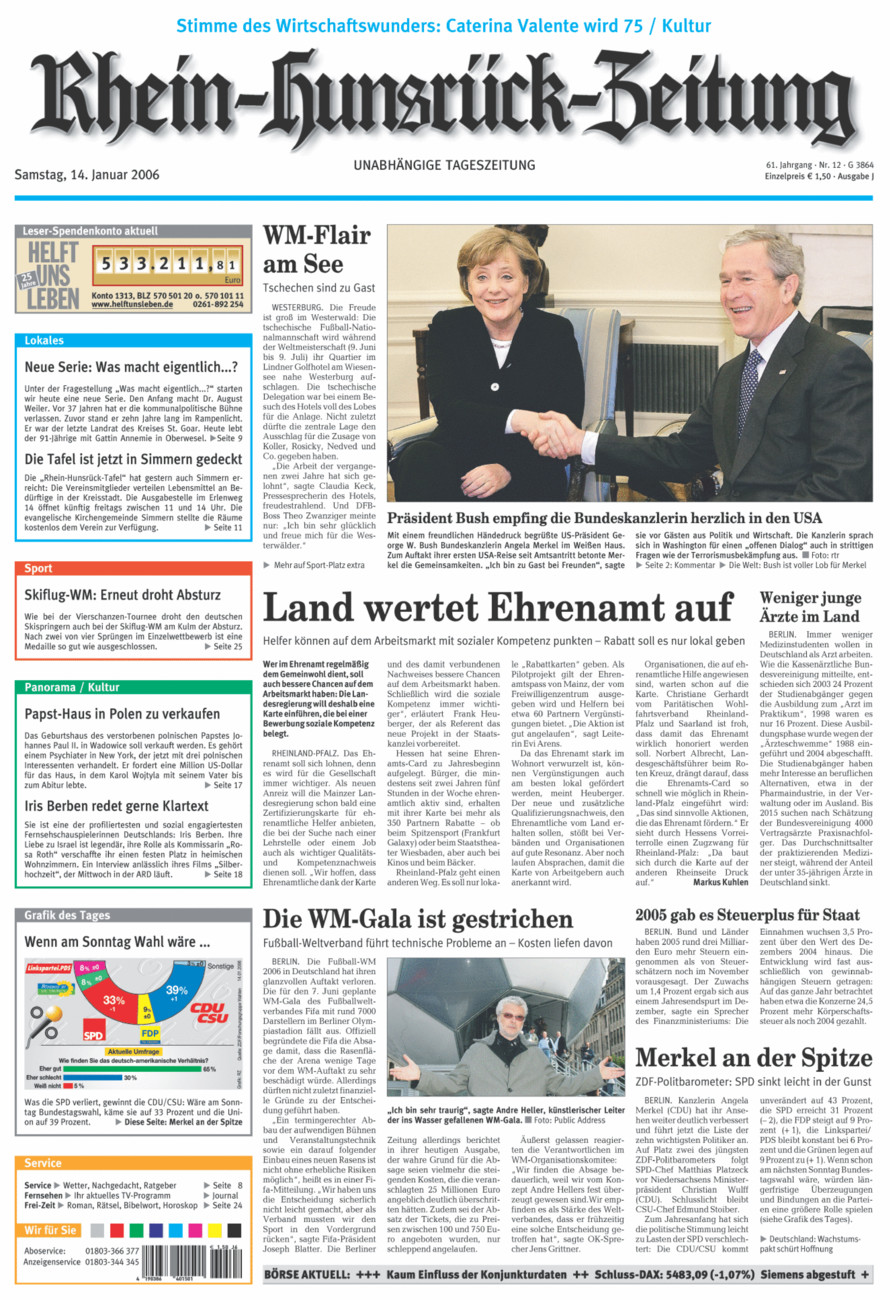 Rhein-Hunsrück-Zeitung vom Samstag, 14.01.2006