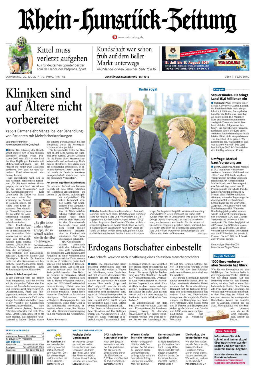 Rhein-Hunsrück-Zeitung vom Donnerstag, 20.07.2017