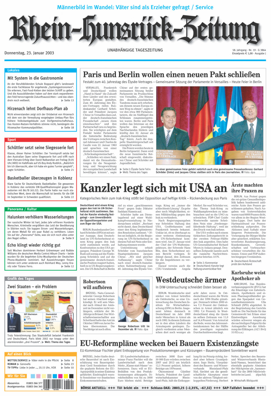 Rhein-Hunsrück-Zeitung vom Donnerstag, 23.01.2003