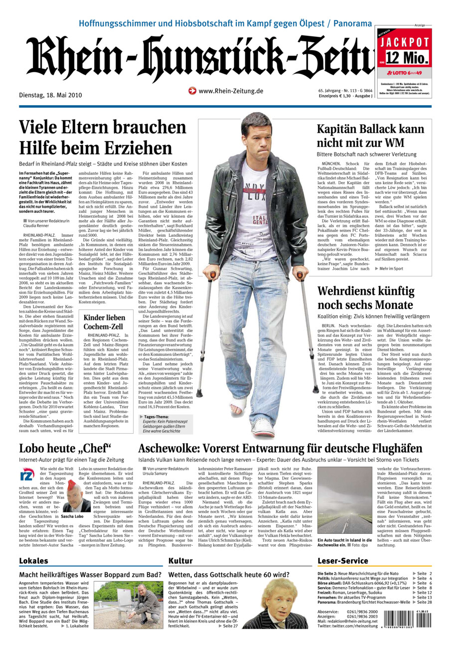 Rhein-Hunsrück-Zeitung vom Dienstag, 18.05.2010