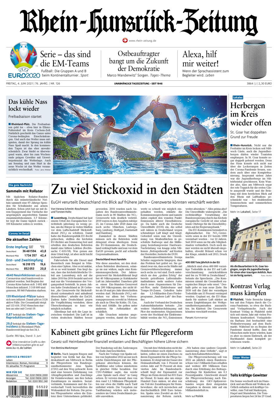 Rhein-Hunsrück-Zeitung vom Freitag, 04.06.2021